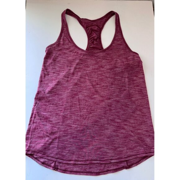 Lululemon Our Sport Tank Top Heathered Deep Luxe Logo Athletic Size 6 Racerback - Picture 5 of 12
